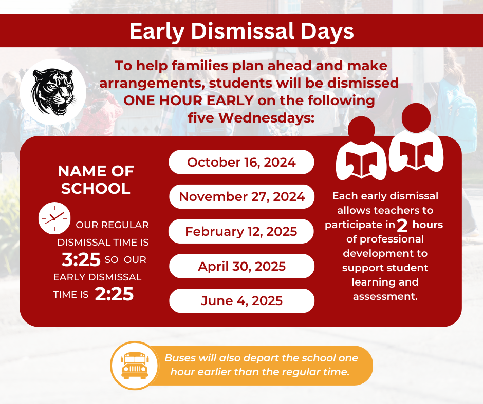 Early Dismissal Days 2024-25